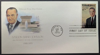 #1503 Lyndon Baines Johnson FDC with nice cachet - Image 1 of 2