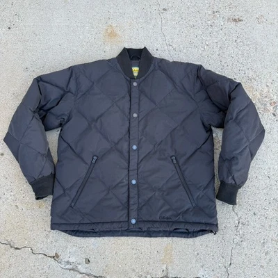 Cabelas Premier Northern Hunting Goose Down Puffer Jacket Mens Sz L Black Snap - Image 1 of 4