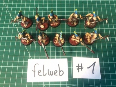 Games Workshop Warhammer 40k tau empire kroot carnivore jäger 10 stück #1 - Bild 1 von 2