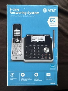 AT&T (TL88102), 2-liniowy, telefon bezprzewodowy z systemem sekretarki - Nowe otwarte pudełko - Zdjęcie 1 z 4