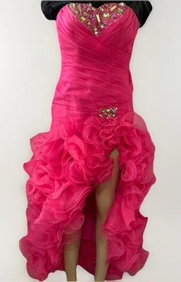 Flirt Pink Pre-Owned Dress With Slit In Middle Woman - Image 1 of 4