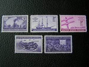 US STAMPS 1944 YEAR COMPLETE SET, SCOTT # 922-926. OG., MNH. - Picture 1 of 1