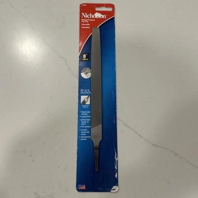 Nicholson 21862  8" Black Diamond Double Cut Bastard  Flat File NOS   USA - Image 1 of 4