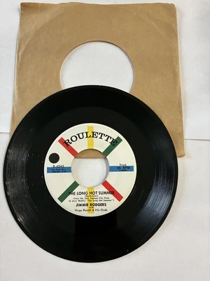 Jimmie Rodgers – Oh-Oh, I'm Falling In Love Again/The Long Hot Summer 1958 EX - Imagem 1 de 2