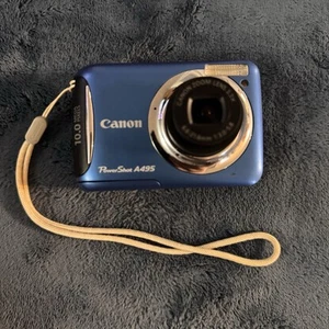 *FOR PARTS OR REPAIR* Canon PowerShot A495 10.0MP Digitalkamera blau *PLS LESEN* - Bild 1 von 7
