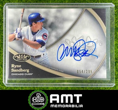 2020 Topps Tier One #T1TA-RS Ryne Sandberg Talent Auto 54/299 Chicago Cubs - Image 1 of 3