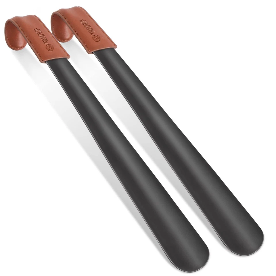 ZOMAKE Shoe Horn Long Handle for Seniors Men Women Metal Long Shoehorn for Bo...