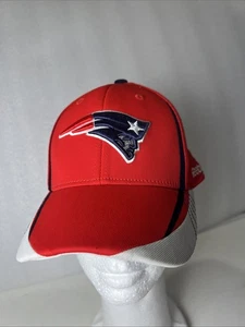 New England Patriots Hat L/XL Fitted Red Embroidered NFL Football Reebok Cap - Picture 1 of 8