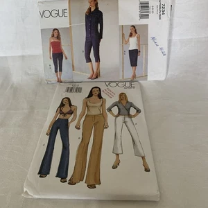 Lot of 2 Vogue Patterns 7301 new 7234 Cut Vtg pants tops - Picture 1 of 3