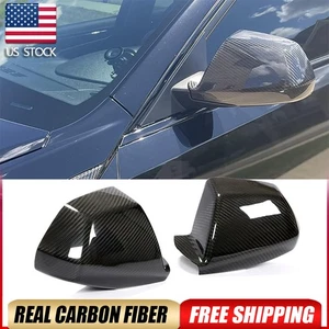 For Cadillac CTS Non-V 2009-2013 Dry Carbon Fiber Side Wing Mirror Cover Caps - Picture 1 of 15