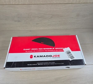 Kamado Joe L Half Moon Cast Iron Reversible Grill Griddle 18x9x.75 THICK New - Picture 1 of 8