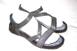Teva cabrillo sandals 8M womens blue gray leather velXcro stappy worn once! - Picture 1 of 14