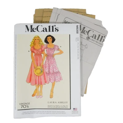 McCalls 8358 Misses Wrap Dress Pattern Size 16-24 Uncut Peasant Ruffles Pullover - Image 1 of 4