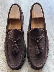 Ralph Lauren Purple Label 9 D Halbschuhe Quasten Schuhe Wildleder dunkelbraun - Bild 1 von 10