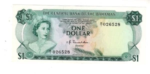 BAHAMAS BILLET 1 DOLLAR 1974 P35 QEII REINE ELISABETH II QUASI NEUF / AU-UNC - Imagen 1 de 2