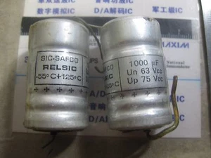 1X 1000uF 63V SIC-SAFCO AUDIO GRADE ELECTROLYTIC CAPACITOR Axial silver color - Picture 1 of 1