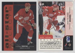 1999-00 ITG Be A Player Memorabilia All-Star Selects Gold Nicklas Lidstrom HOF