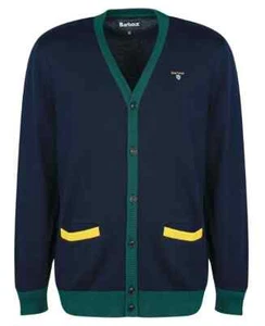BARBOUR CARDIGAN MENS SHELDONIAN DESIGNER COTTON BUTTON DOWN JUMPER SWEATER KNIT - Picture 1 of 6