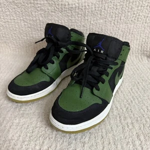 Nike Air Jordan 1 Mid Olive Canvas Schwarz Grün Sneaker Schuhe 6Y - Bild 1 von 9