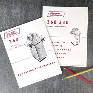 Gestetner 360 Stencil Duplicator operating instructions - 1960s vintage - Picture 1 of 7