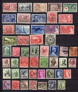 Australie un lot de 70 timbres oblitérés /TE5315a - Foto 1 di 2