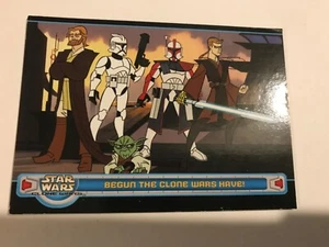 Star Wars Clone Wars Promo Card P1; Topps 2004 Near Mint; Yoda, Obi WAN, TV - Bild 1 von 5