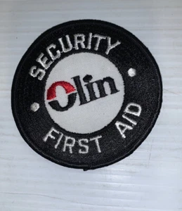 Vintage Olin Security First Aid guard/employee patch 3-7/8 dia #8026 - Bild 1 von 4