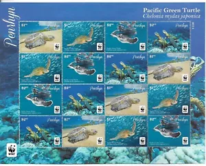 #28019 PENRHYN 2014 FAUNA WWF TORTUGA VIDA MARINA MINISHOJA YV 565-8 MNH - Imagen 1 de 1