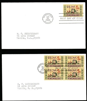 U.S. Scott #1253 FDC - Homemakers Issue- Oct. 26, 1964 - Honolulu, HI -5 cent - Image 1 of 4