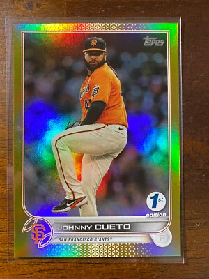 2022 Topps Series 1 - JOHNNY CUETO - 1st EDITION - Gold Foil Giants - Image 1 of 2