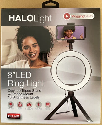 Light 8"LED RING LIGHT VLOGGING SERIES ONAIR. BRAND NEW BOXED Selfie - Image 1 of 3