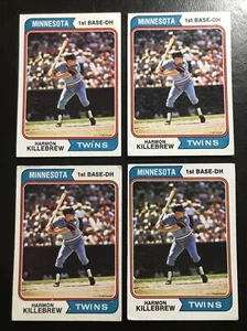 Harmon Killebrew (4) 1974 Topps Vintage Baseball Karten Lot #400 MINNESOTA TWINS - Bild 1 von 4