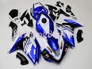 Blue White Black ABS Injection Fairing Kit Fit for 2007 2008 YZF R1 Race/Track - Picture 1 of 8