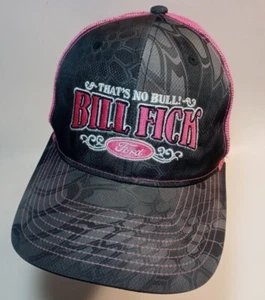 Gorra de malla That's No Bull Bill Fick Ford rosa y gris pequeña ajustable trasera a presión - Imagen 1 de 7