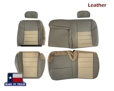 For 2002 2003 2004 Ford Excursion Eddie Bauer SECOND ROW LEATHER Seat Covers - Image 1 of 4