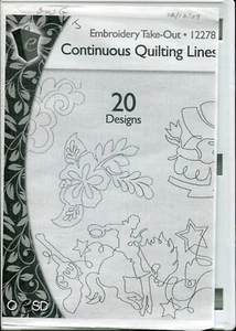 STICKEREI ZUM AUSNEHMEN - DURCHGEHENDE QUILTLINIEN - 20 DESIGNS - PACK # 12278 -0ESD - Bild 1 von 3