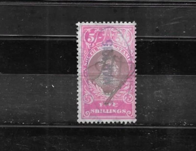 AUSTRALIA - NSW. 1909-1929. DUTY. 5/-. KING EDWARD. VERY FINE USED. AS PER SCAN - Image 1 of 3