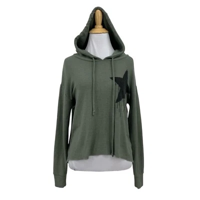 Sudadera con Capucha Chaser Para Mujer S Pequeña Hiedra Negra Forrada de Vellón Goteo Estrella Alta Baja Pullover Foto 1 de 4