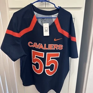 Virginia Cavaliers Lacross Jersey Mens Large Dri Fit NCAA Blue Home 55 NWT New - Picture 1 of 5
