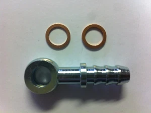 (10X10mm) Banjo with Copper Washers, Hole 10mm - For Line 10mm ID (3/8") - Foto 1 di 1