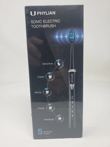 Cepillo de dientes eléctrico sónico Phylian Care H7 con 8 cabezales de repuesto negro - Imagen 1 de 3