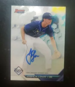 2016 Bowman's Best Joshua Josh Lowe Auto B16-JL Tampa Bay Rays RC Auto kostenloser Versand - Bild 1 von 2