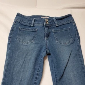 SQUEEZE Girls Jeans Size 12 Medium Blue Denim With Back Pockets On Front - Picture 1 of 9