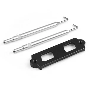 Battery Tie Down Bracket Hold Kit&J Hook For Civic Acura Integra RSX Black - Picture 1 of 6
