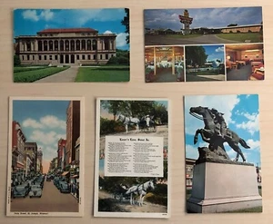 Lot of 5 St Joseph Missouri VTG Postcards City Hall Felix Street Pony Express - Picture 1 of 8
