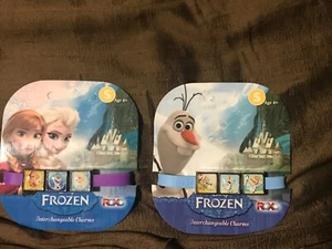 Disney Frozen (2) DUE BRACCIALI CHARM - 6 ciondoli intercambiabili - nuovi con scatola - Foto 1 di 4