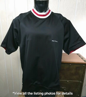 No Fear Basketball Reversible Black Red Vintage 90s Mesh Jersey S/S Shirt Sz L - Image 1 of 4