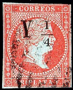 Cuba Esp. - Edi o 5A - 1855 - Isabel II - Habilitado - Picture 1 of 1