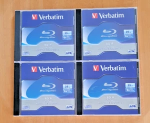 4 BluRay Discs BD-R LTH Type, 25 GB, 6x Speed Verbatim - Photo 1/2
