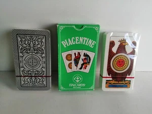 STOCK 50 MAZZO CARTE PIACENTINE PLASTICA 100% ITALCARDS ANNI '90 - Picture 1 of 3